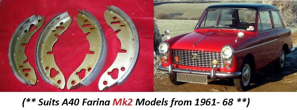 REAR BRAKE SHOES SET (Austin A40 Farina Mk2) (** From 1961- 68 **) 